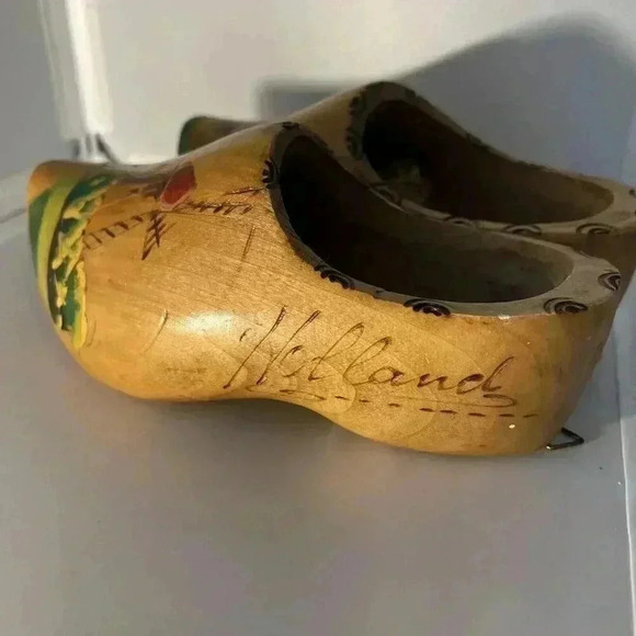 Vintage 1940 Dutch Handcrafted Decoration Shoes Windmill Farm - Picture 4 of 7